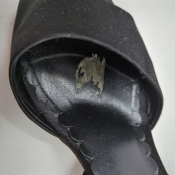 Moschino Black Heels 37 6.5 D'Orsay Cheap Chic Formal - Picture 11 of 11